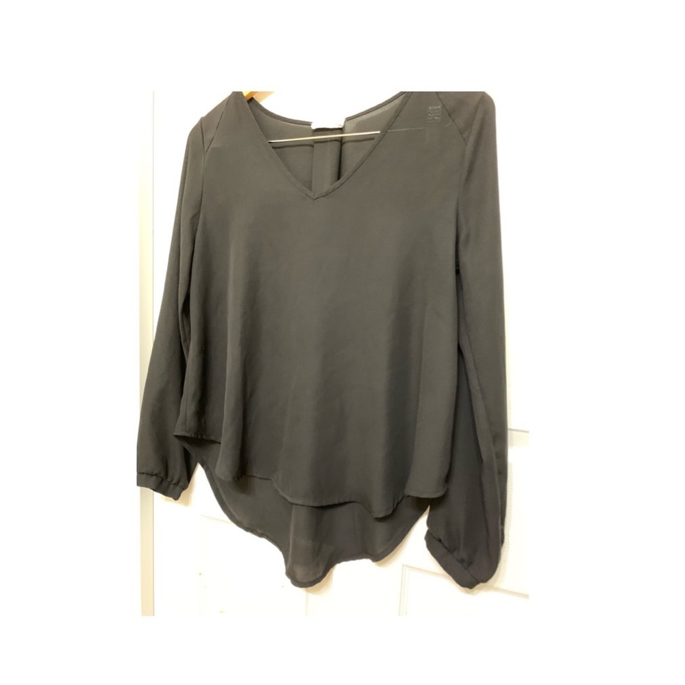 BLUSH Sheer Black Top for Women